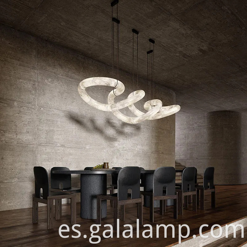 Diseño de luz colgante de mármol español único y moderno